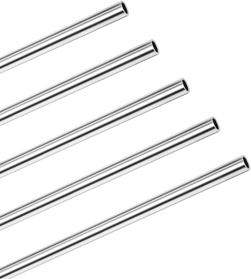 VALVENTO 1/4" OD 316 Stainless Steel Tube 12 inch Length Round Straight Steel Pipe Metal Tubing Industrial Metal Tube (5 Pcs) - Image 1